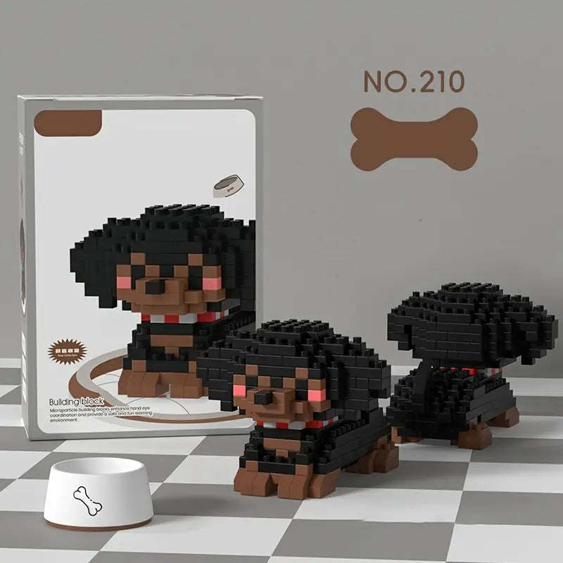 MEKANSM Mini Dog Collection - 18-Piece Building Block Collection - 8+
