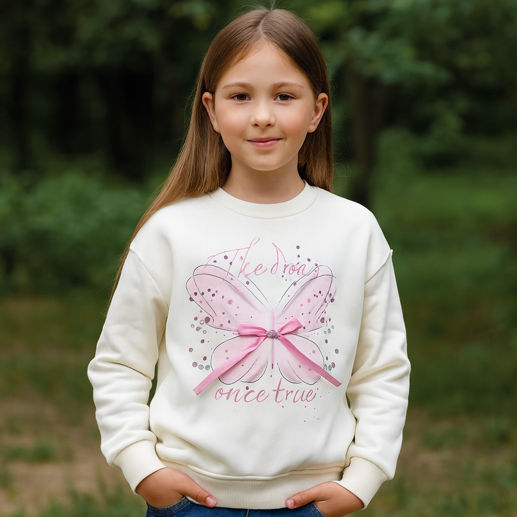 Girls’ Butterfly Fleece Top | 4–10Y