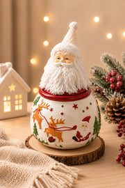 Christmas Ceramic Santa Jar