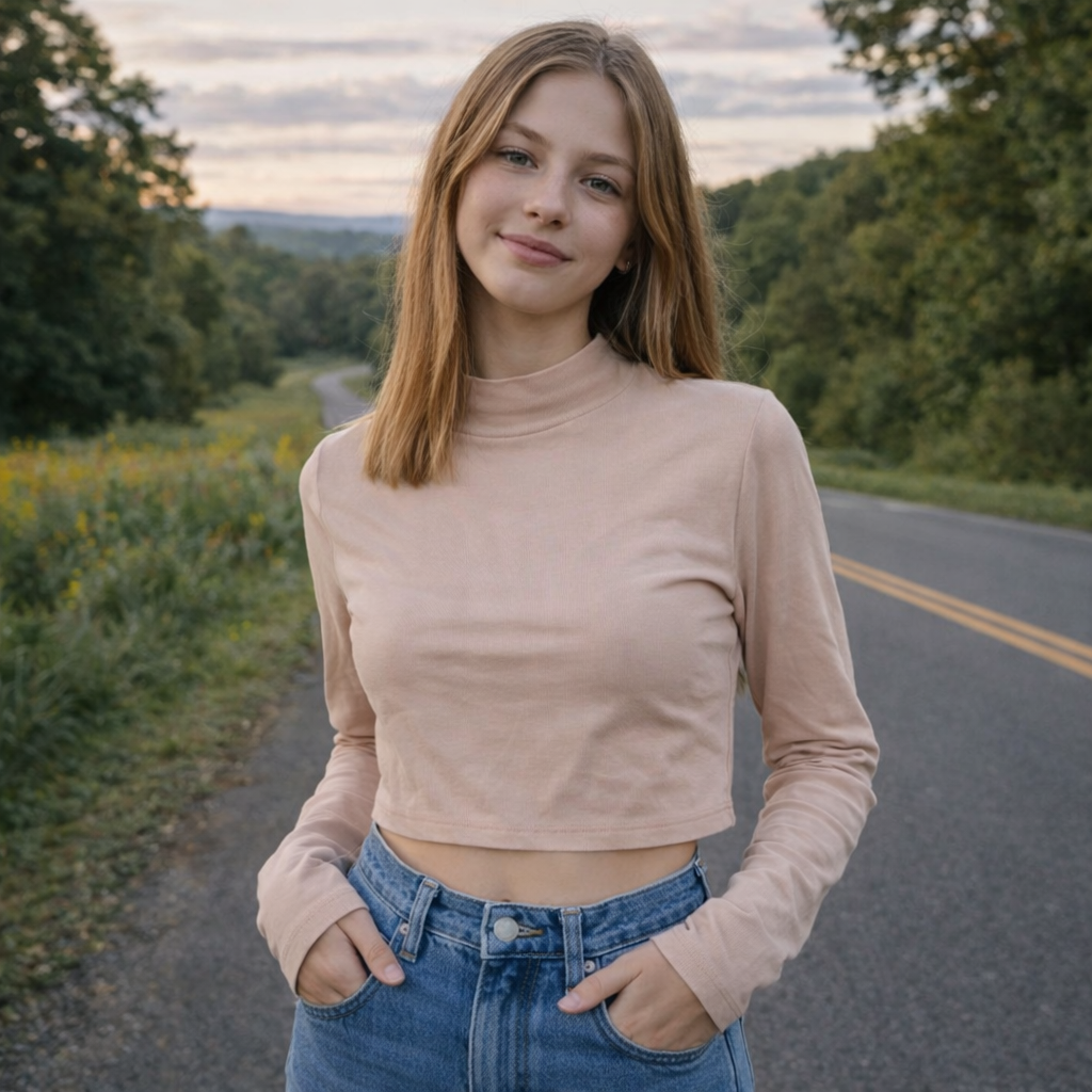 Women's Long-Sleeve Crop Top by BSL | M