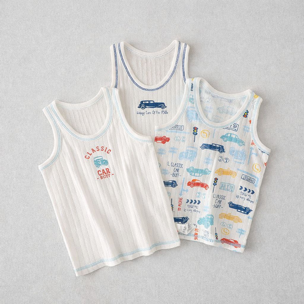 Boys Cotton Top Tank (3pcs) - Cars | 1-8y