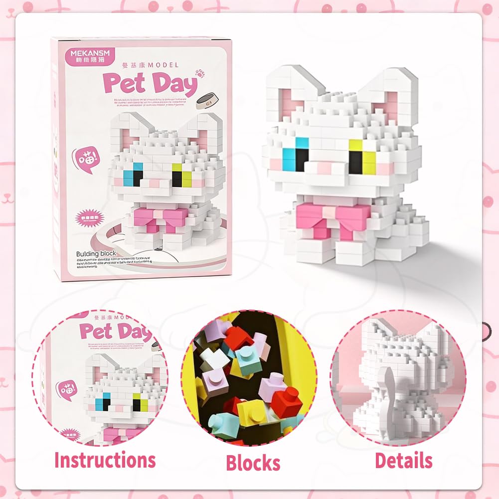 MEKANSM Mini Dog Collection - 18-Piece Building Block Collection - 8+