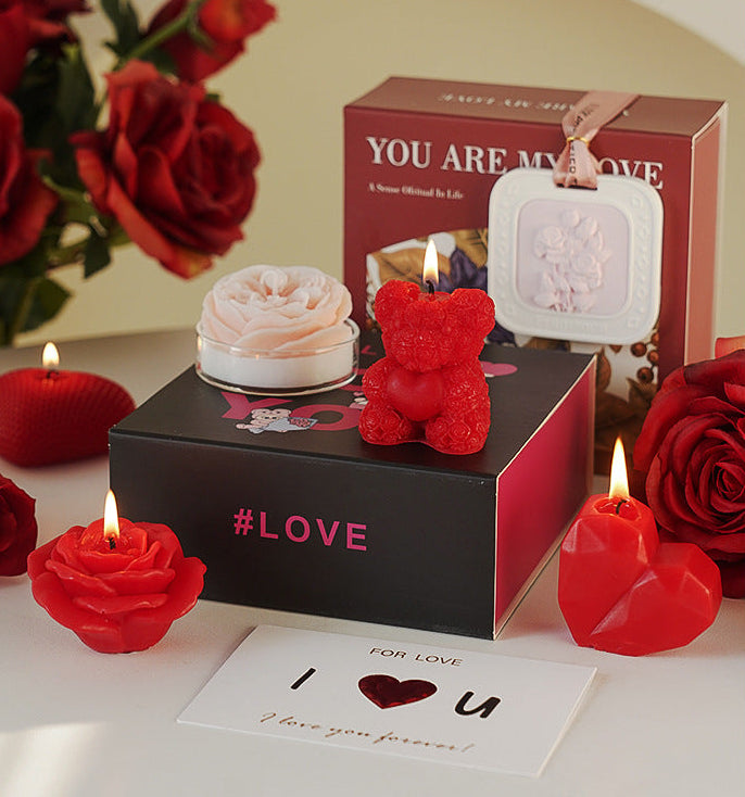 Romantic Rose And Heart Scented Gift Set 4 Pieces