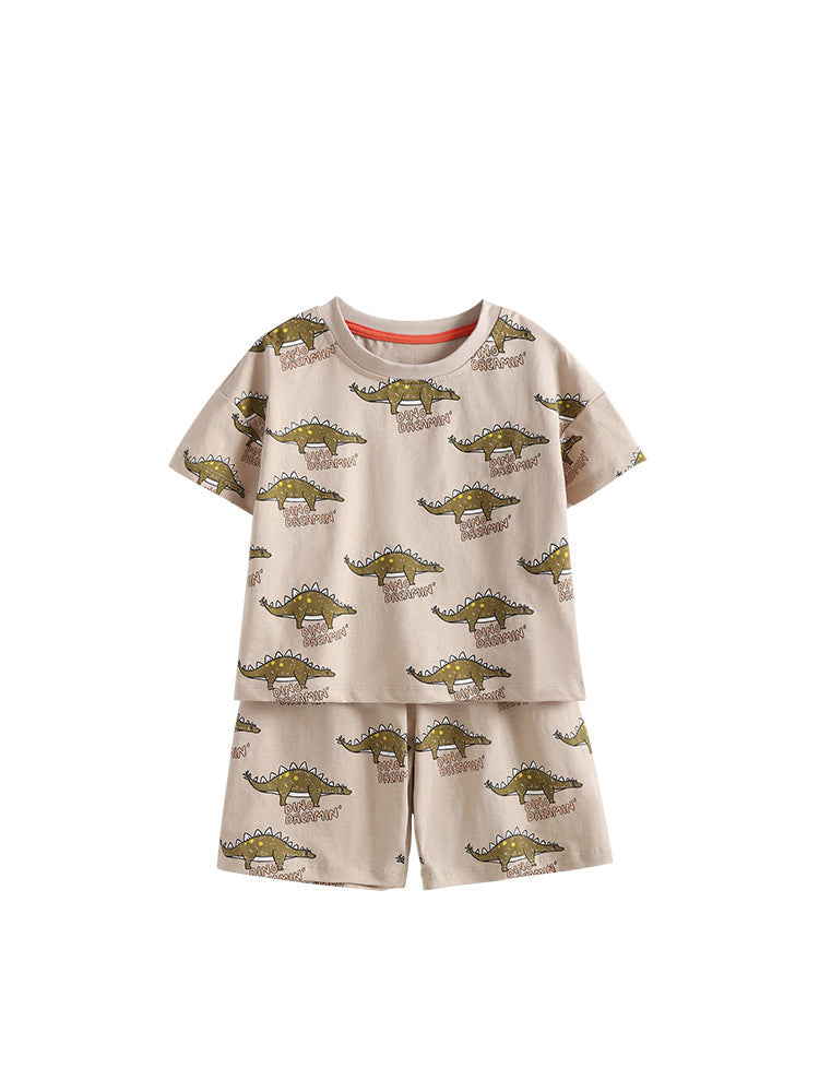 Boys’ Dinosaur Cotton Outfit Set / 3–10Y