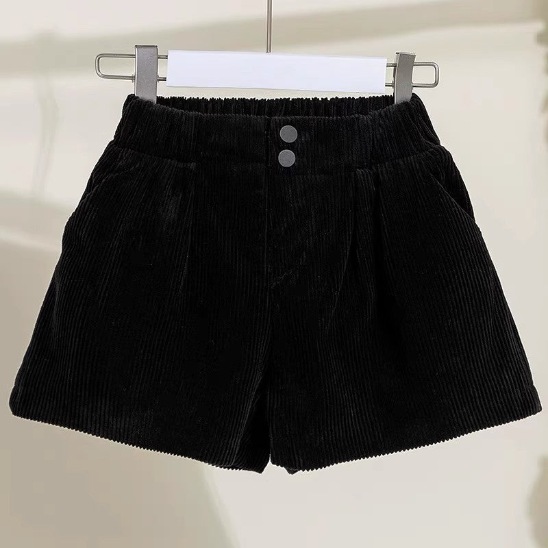Girls Corduroy Shorts with Elastic Waist 4-12y