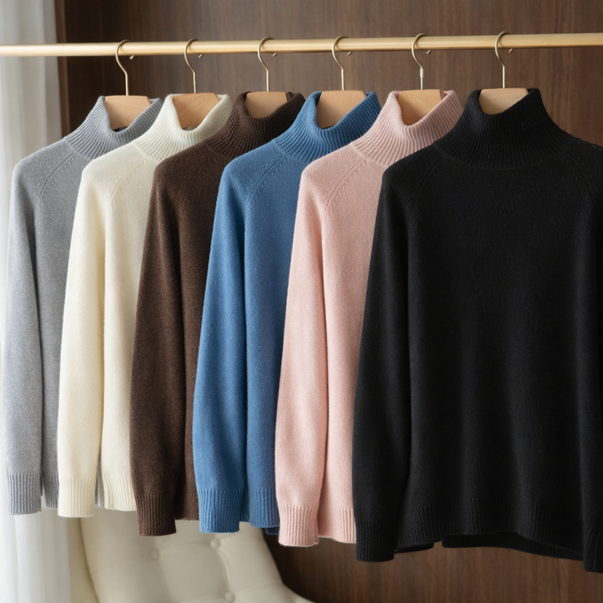 Women Warm Winter Turtleneck Sweater S-XL