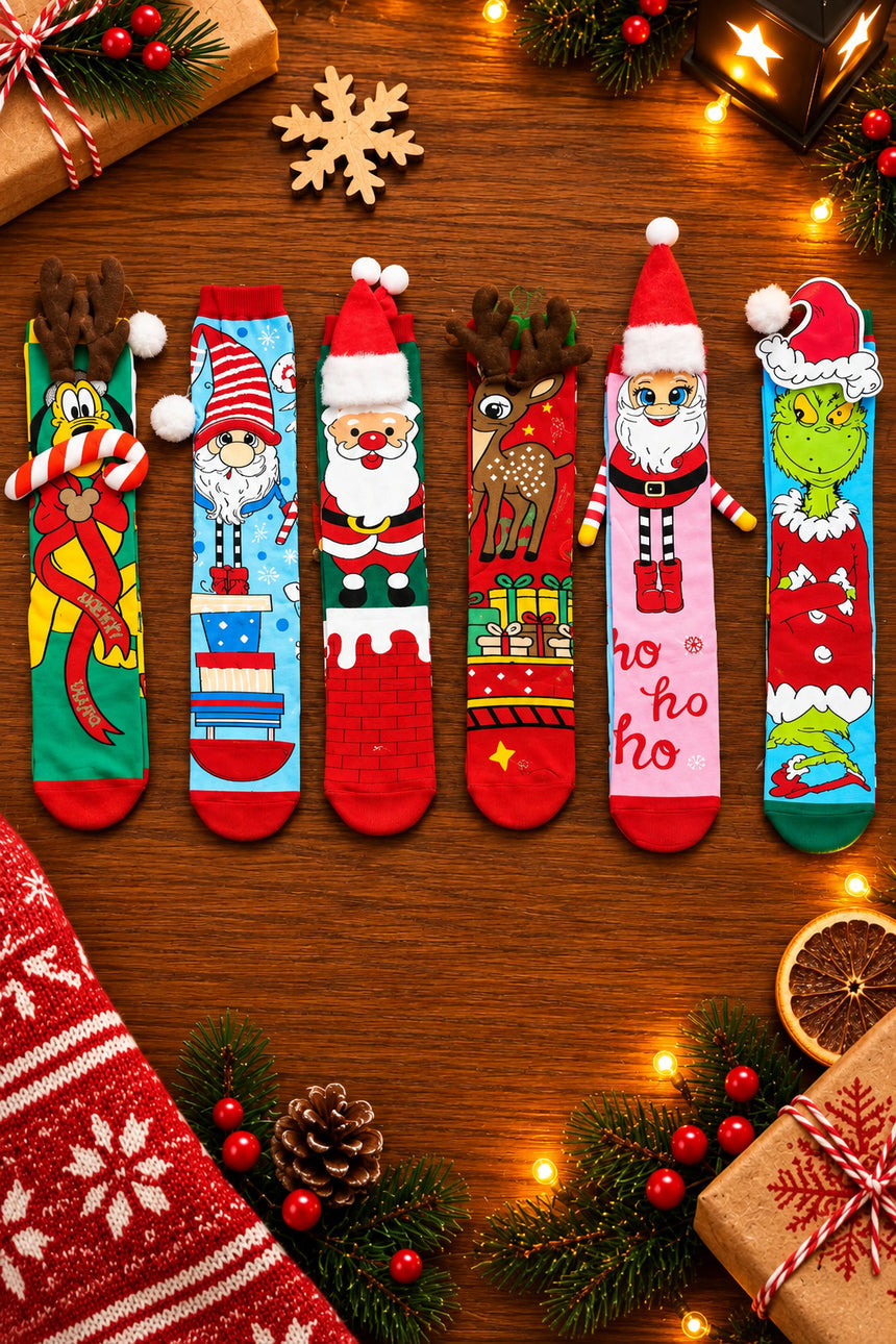 Christmas 3D Characters Socks Size 36-41