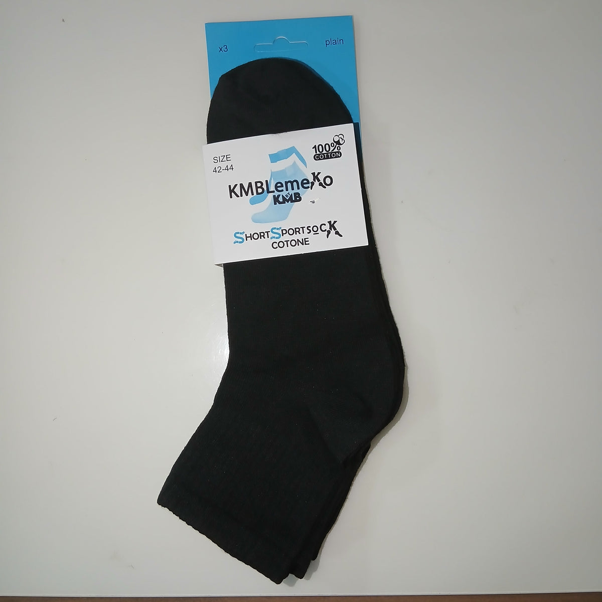 100% Cotton Socks – 3-Pair Set | Sizes 24–44