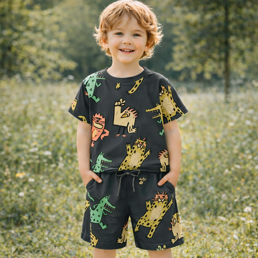 Boys’ Cotton Animal Graphic T-Shirt | 7–9Y