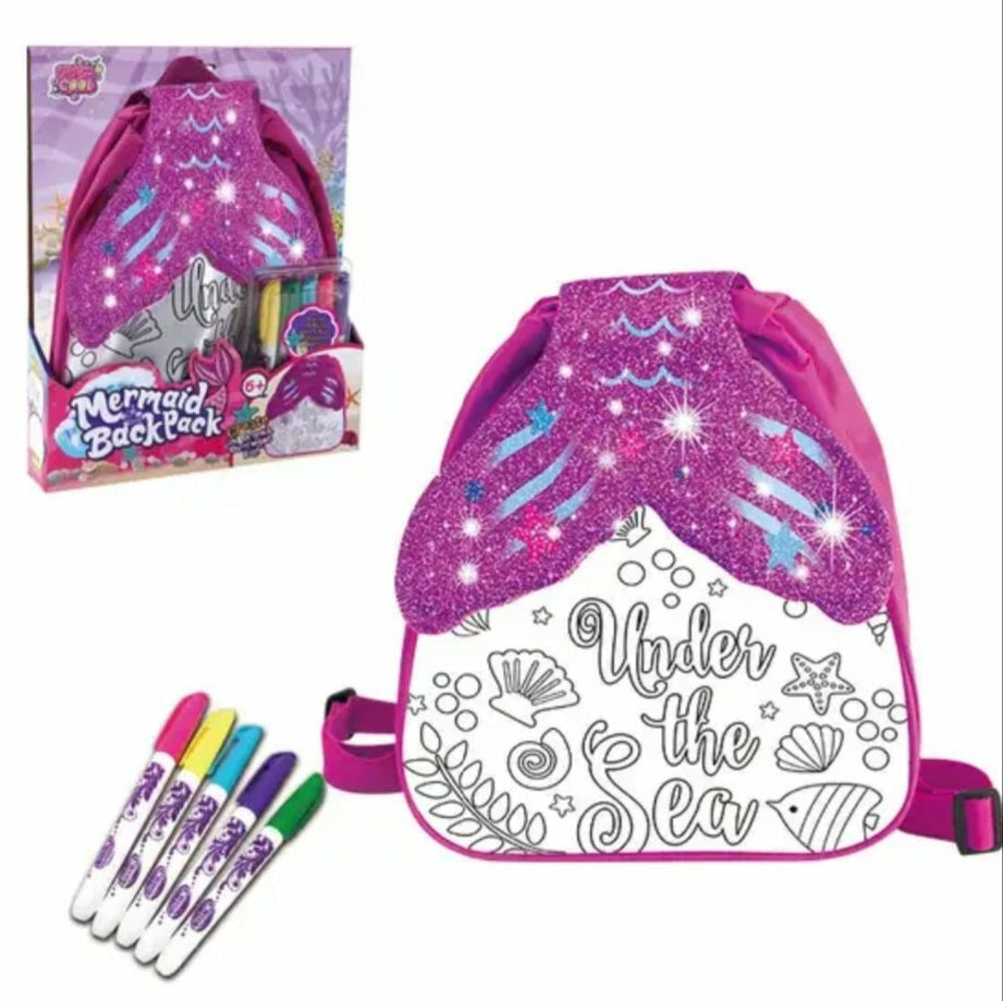Diy Watercolor Mermaid Backpack Washable Pens