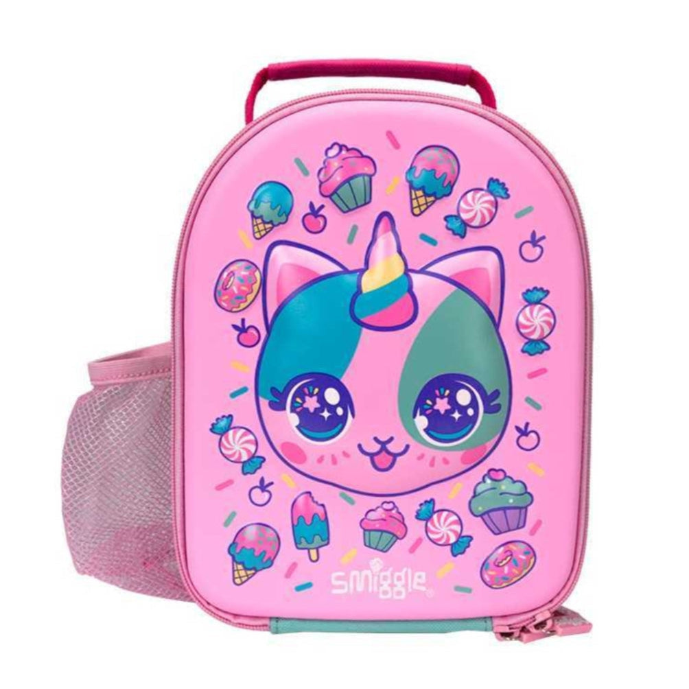 Smiggle Lunch Bag - Cat Unicorn | Shoulder Straps | 25×19×12cm