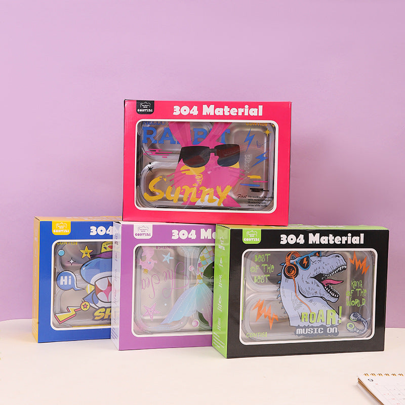 Stainless Steel Cartoon Design Lunch Box