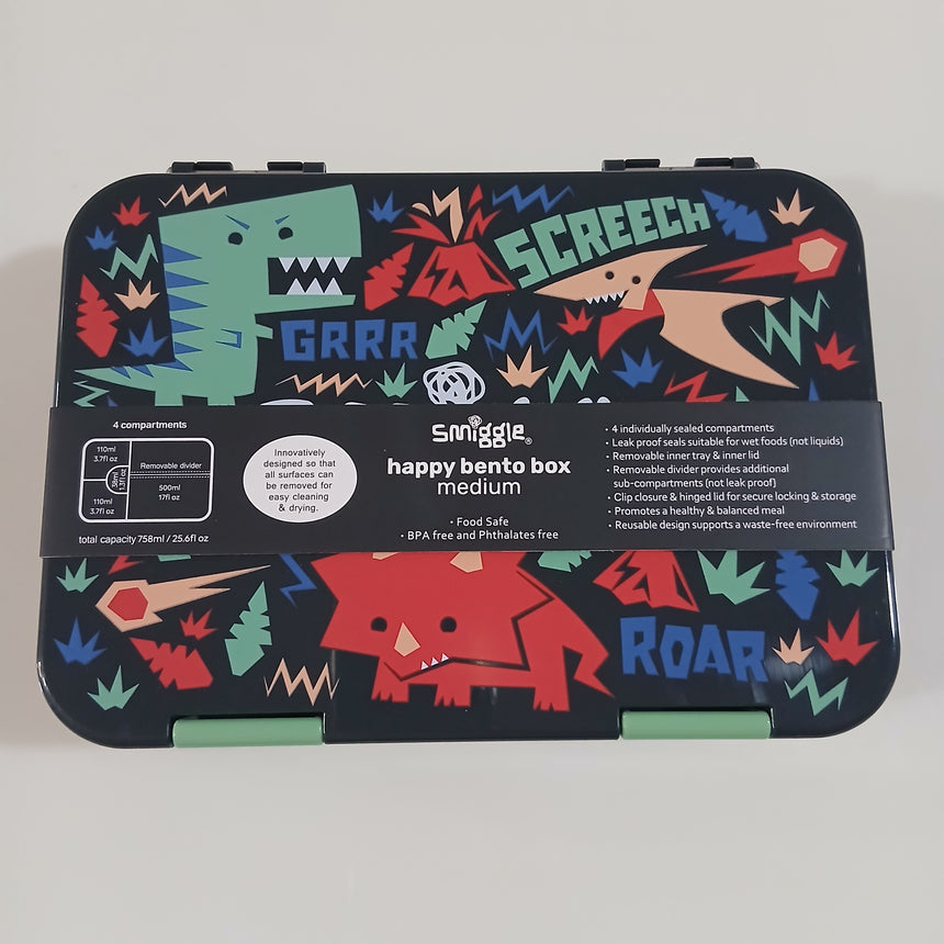 Smiggle Lunch Box - Dinosaur | 21x15x4.5