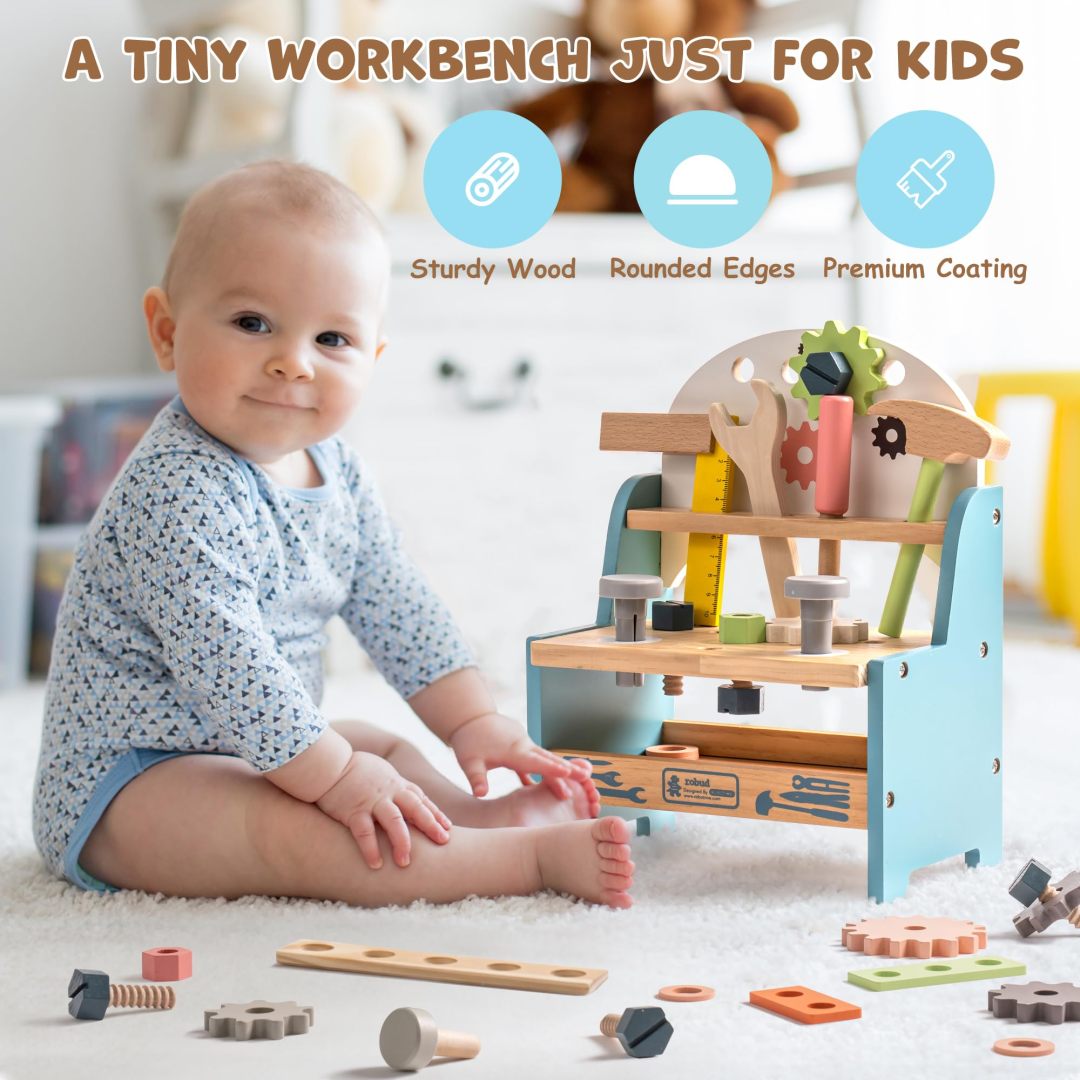 Wooden Montessori Mini Tool Bench | 3+