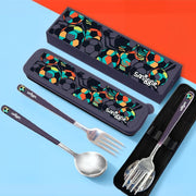 Smiggle Set | Spoon+Fork | With Storage Box| Football