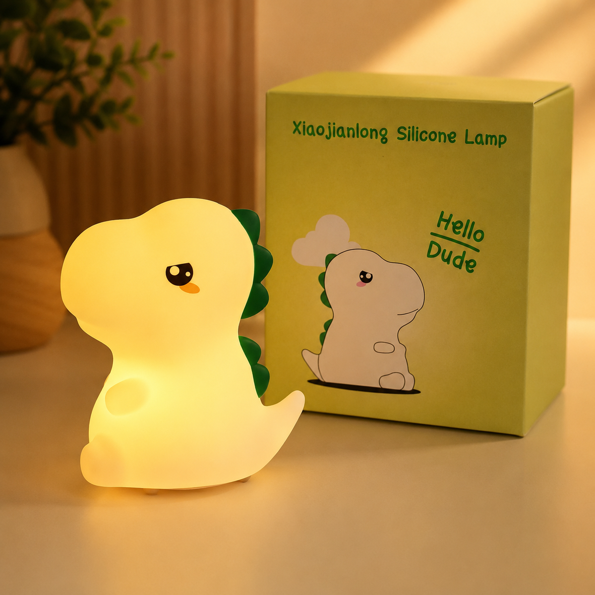 Dinosaur Silicone Night Light USB Color-Changing