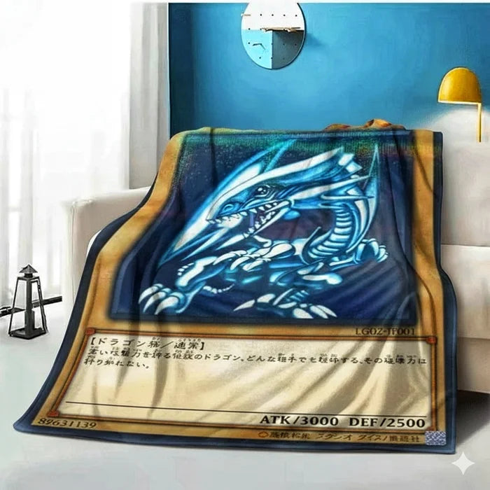 Blue Eyes White Dragon Japanese Edition Blanket Cotton