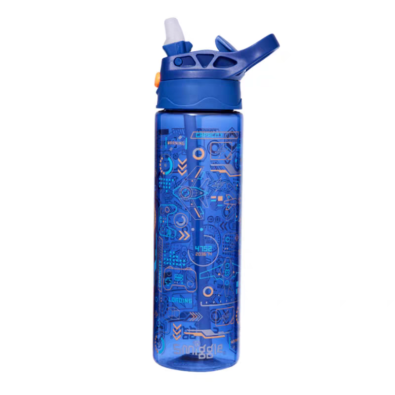Smiggle Water Bottle | Blue Game | 650ml