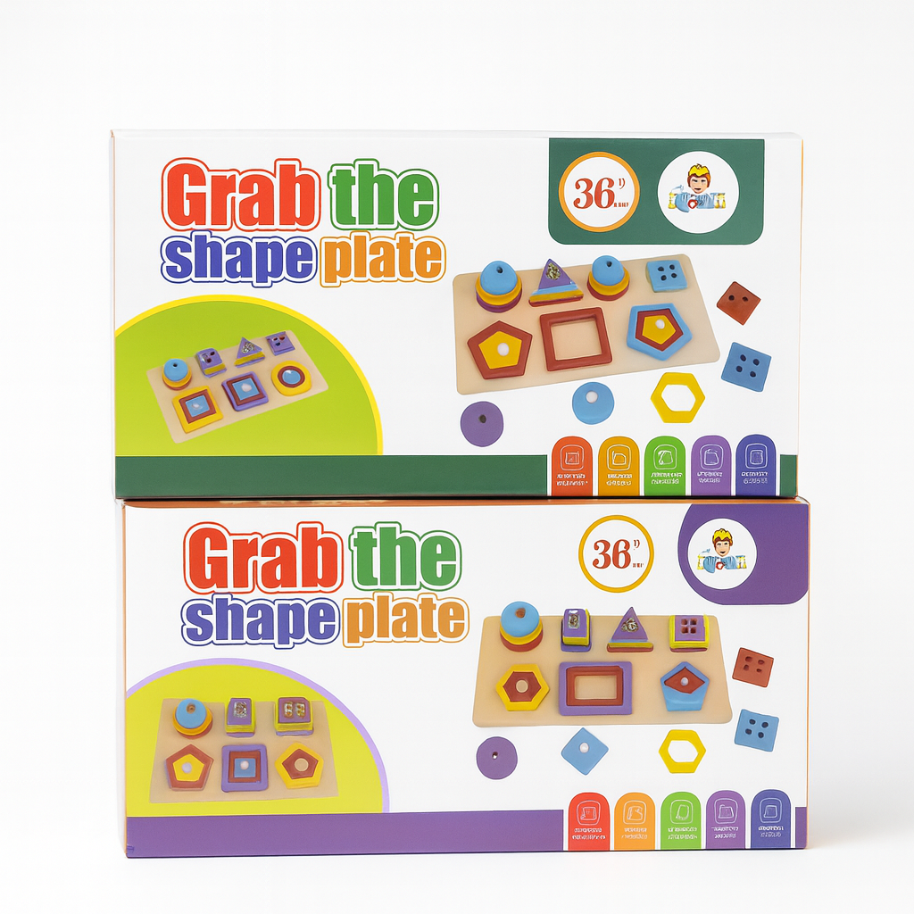 Jouka Joue Grab The Shape Plate Educational Toy