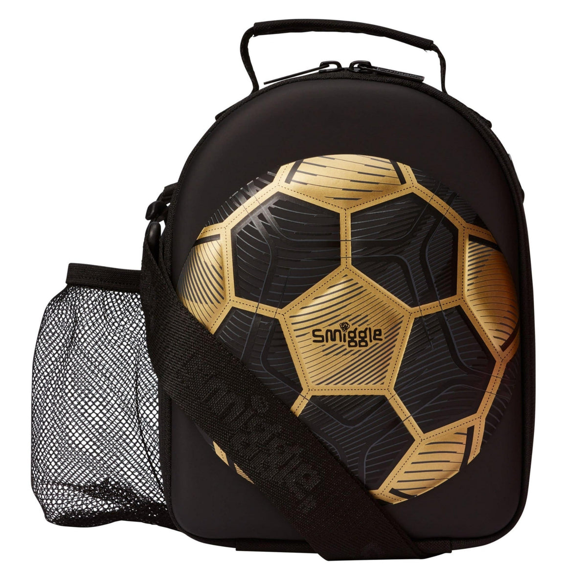 Smiggle Lunch Bag Gold Football 26x18x12cm