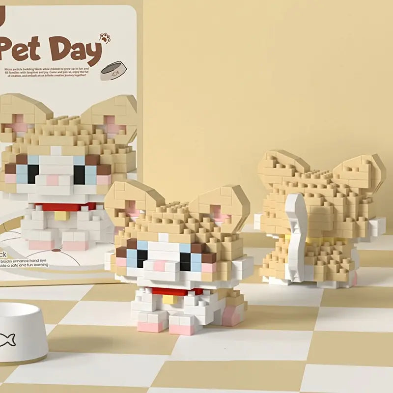 MEKANSM Mini Dog Collection - 18-Piece Building Block Collection - 8+