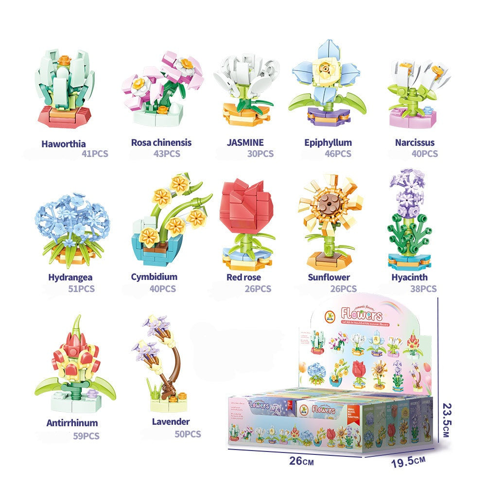 Building Blocks Flowers 12in1 - Full Box - 4+