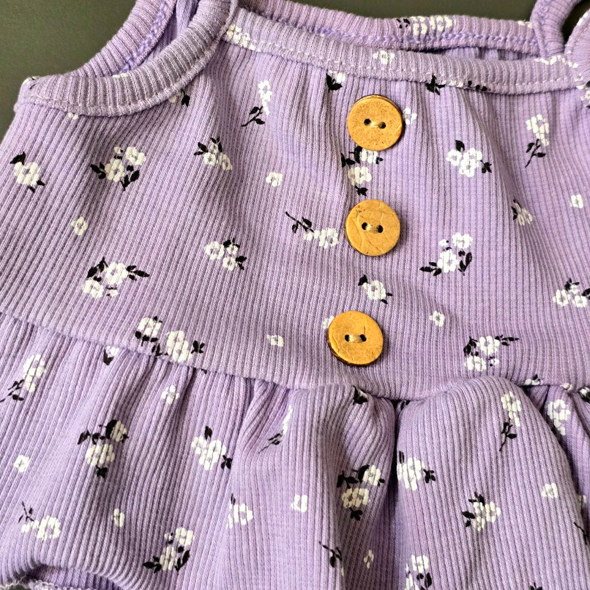 Girls’ Cotton Flowers Outfit / 6M