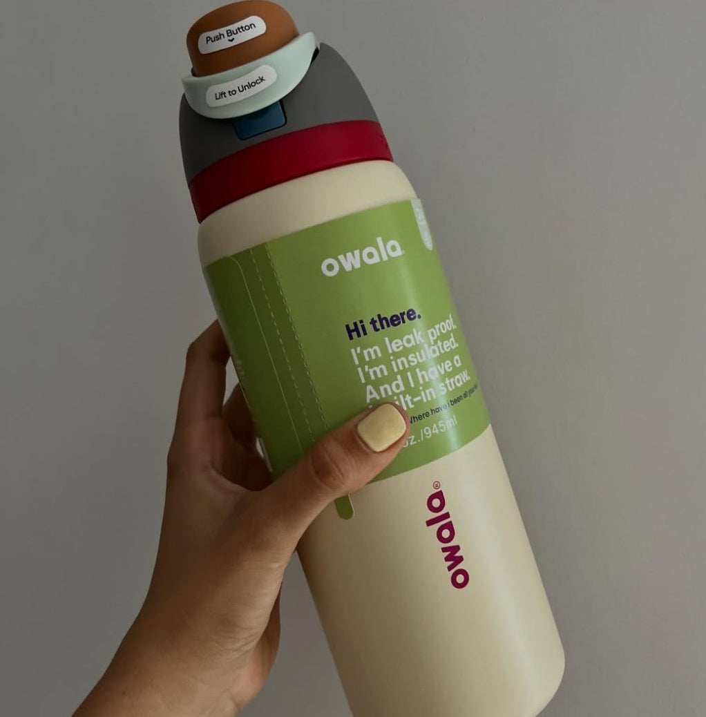 Owala Bottle Stainless Steel FreeSip Leak-proof - Beige Butter - 710-950 mL