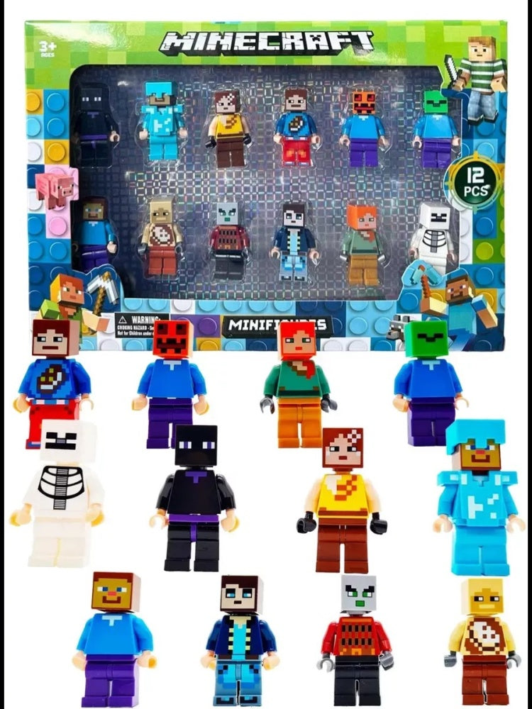 Minecraft Minifigures 12 Pcs With Accessories