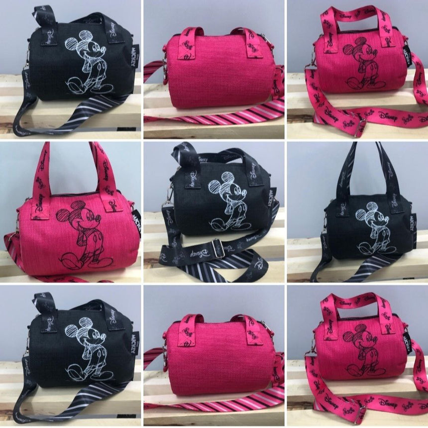 Jouka Joue Mickey Mouse Design Bag For Kids - Pink - Black