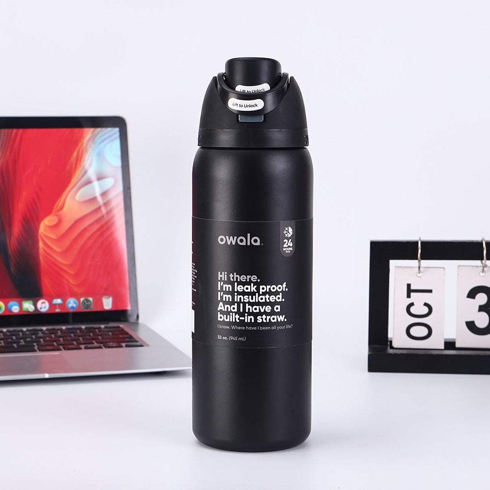 Owala Bottle Stainless Steel Free Sip Black 710-950ml
