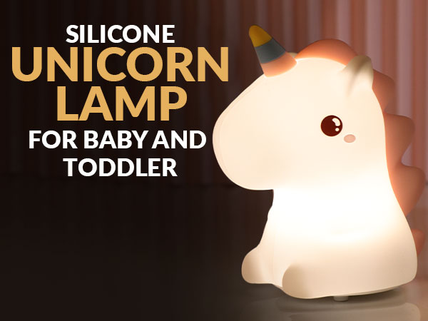 Rainbow Unicorn Silicone LED Night Light USB Rechargeable