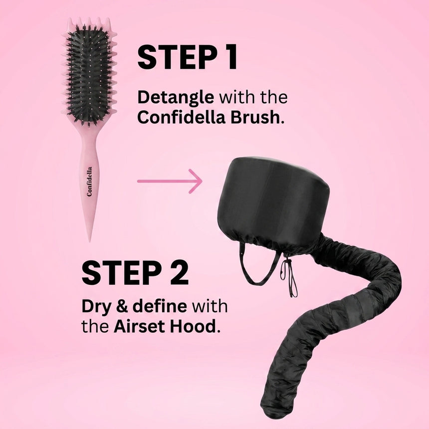 Confidella Airset Hood And Charm Brush Bundle