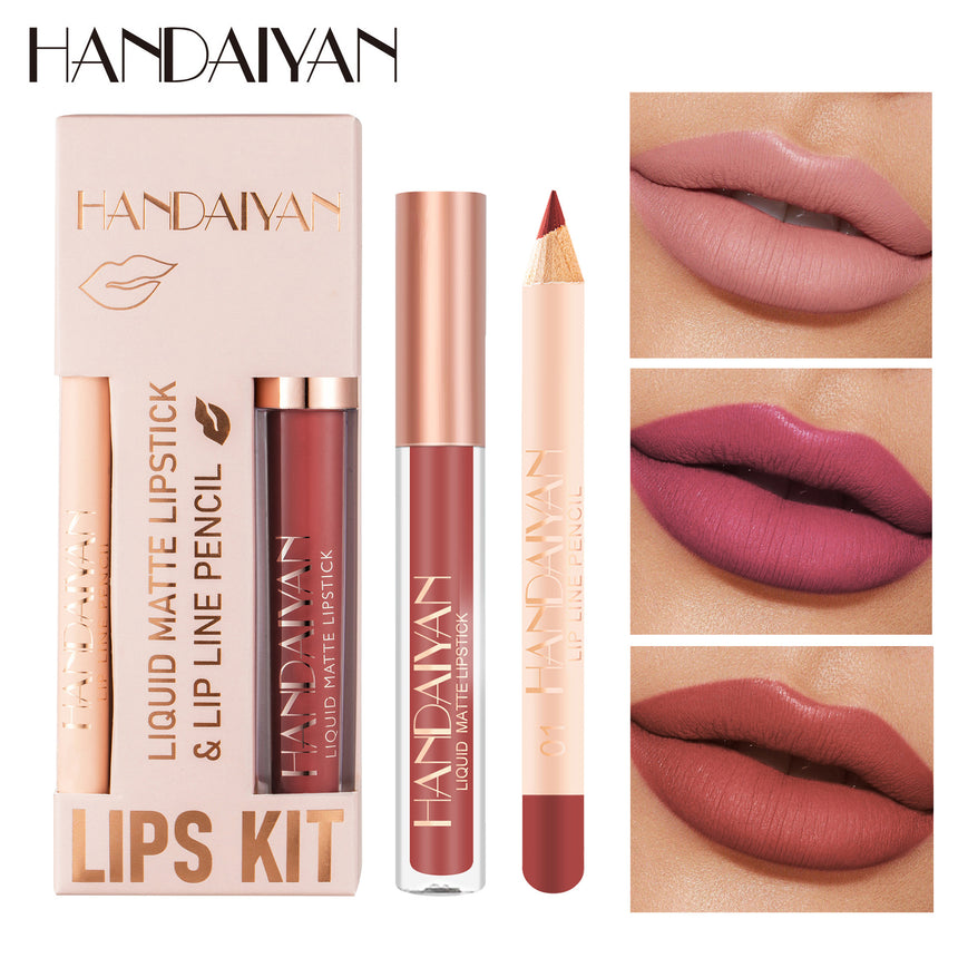 HANDAIYAN Lip Liner Lip Glaze Set