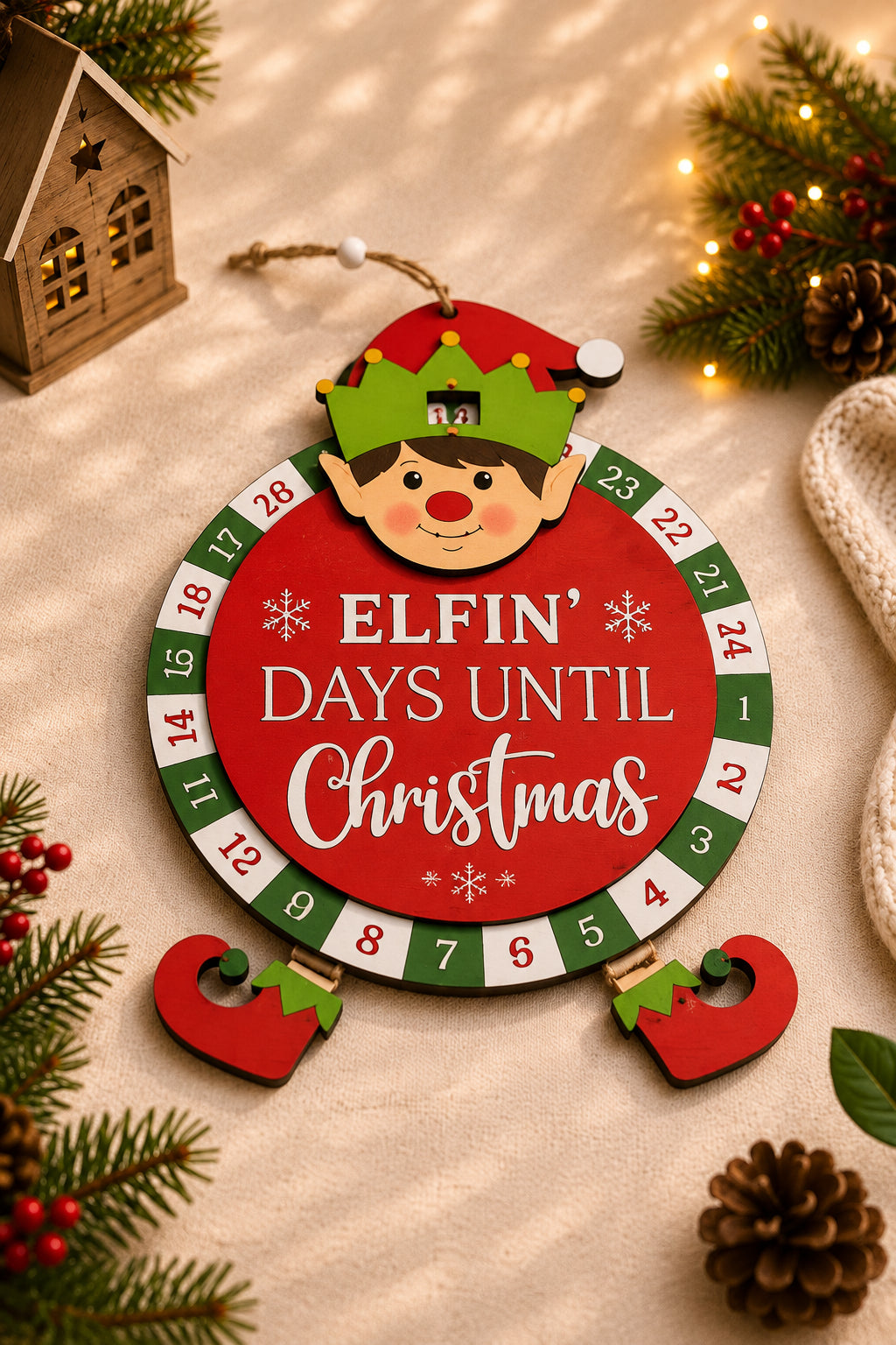 Christmas Elf Calendar Countdown Toy