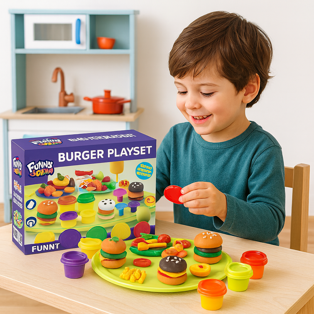 Jouka Joue Burger Playset Funny Dough
