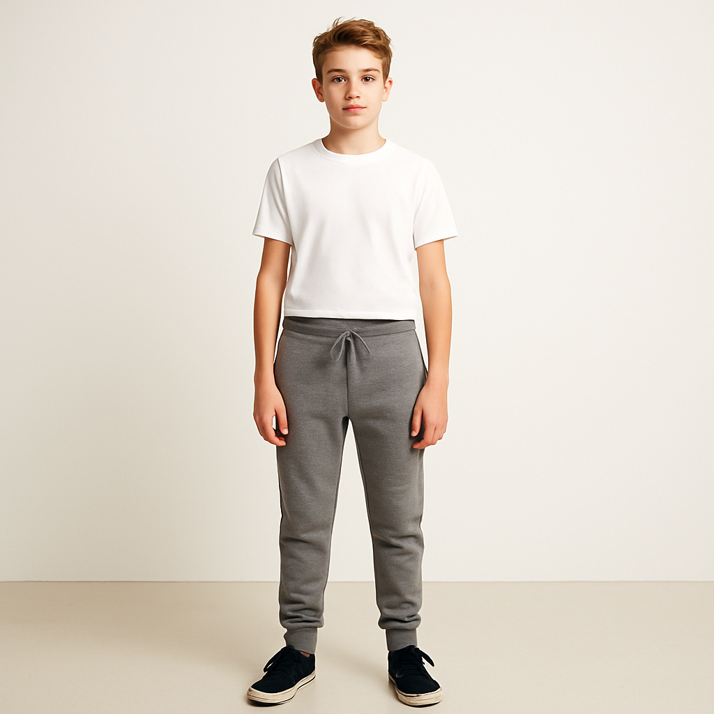 Grey Cotton Pants for Boys | 13–14Y