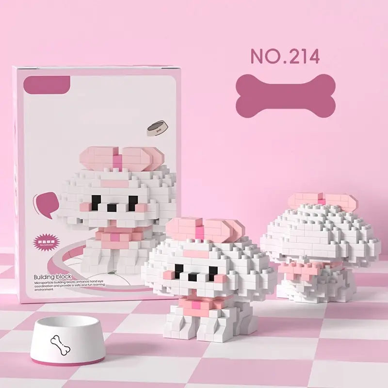 MEKANSM Mini Dog Collection - 18-Piece Building Block Collection - 8+