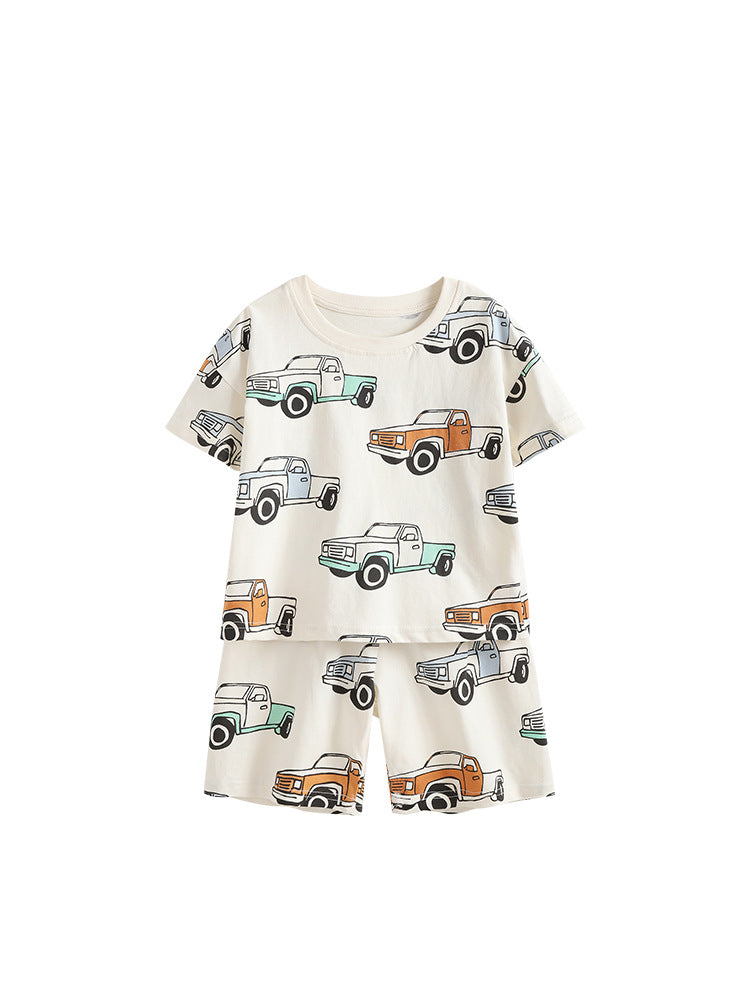 Boys’ Dinosaur Cotton Outfit Set / 5–10Y