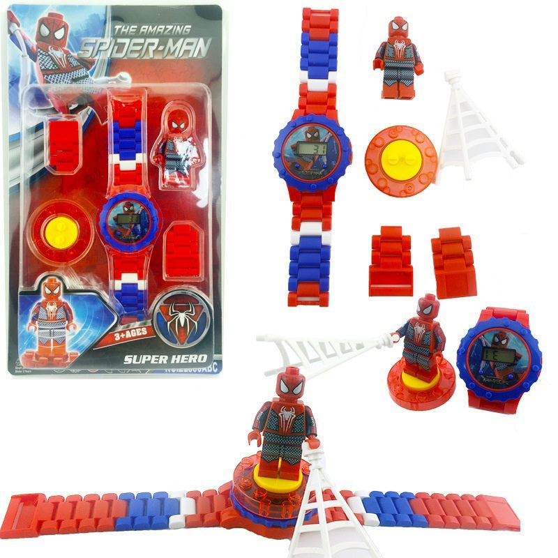 Kids Character Building Block Watch Set