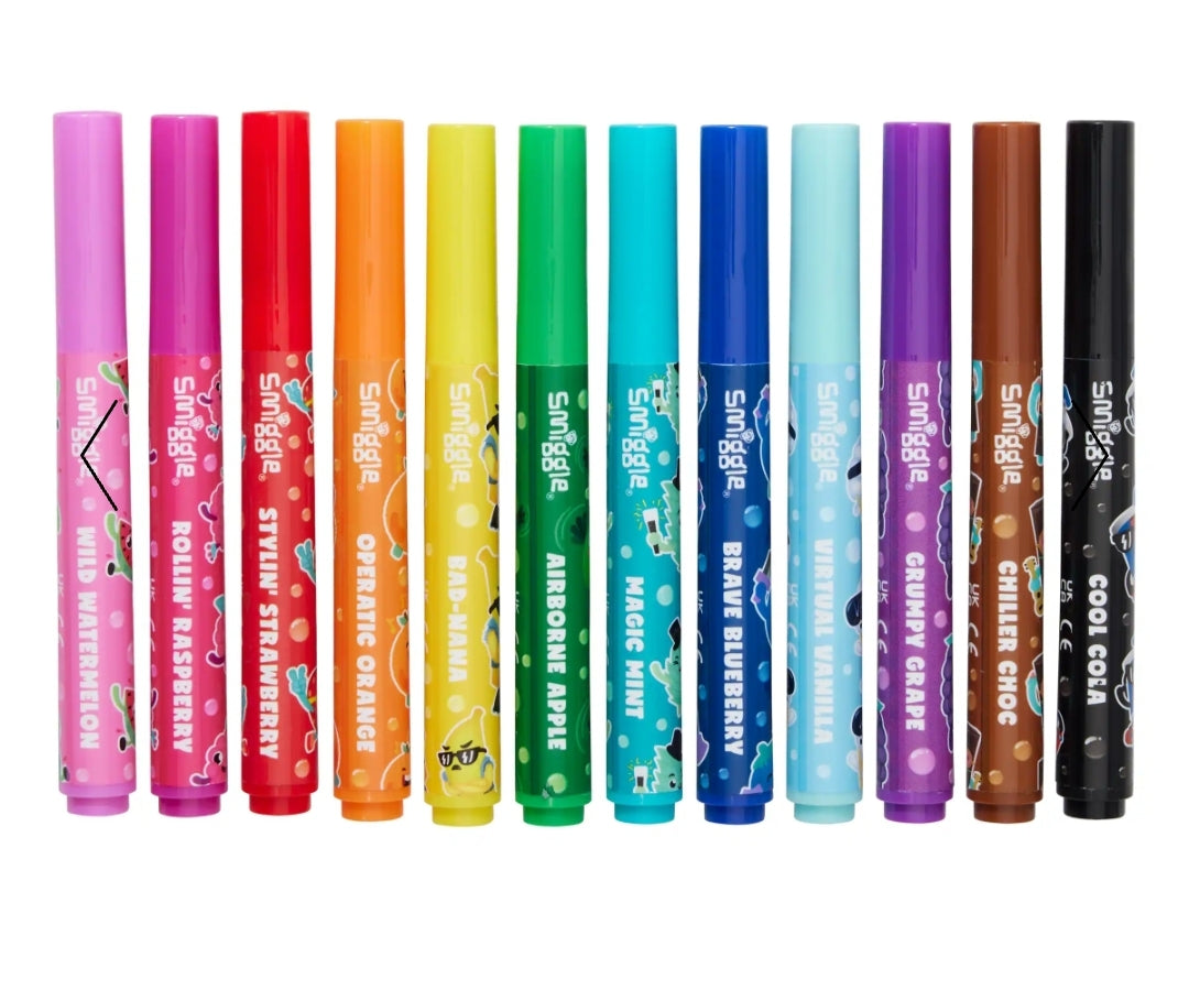 Smiggle Scented Colour Markers 12 Pcs Fruits