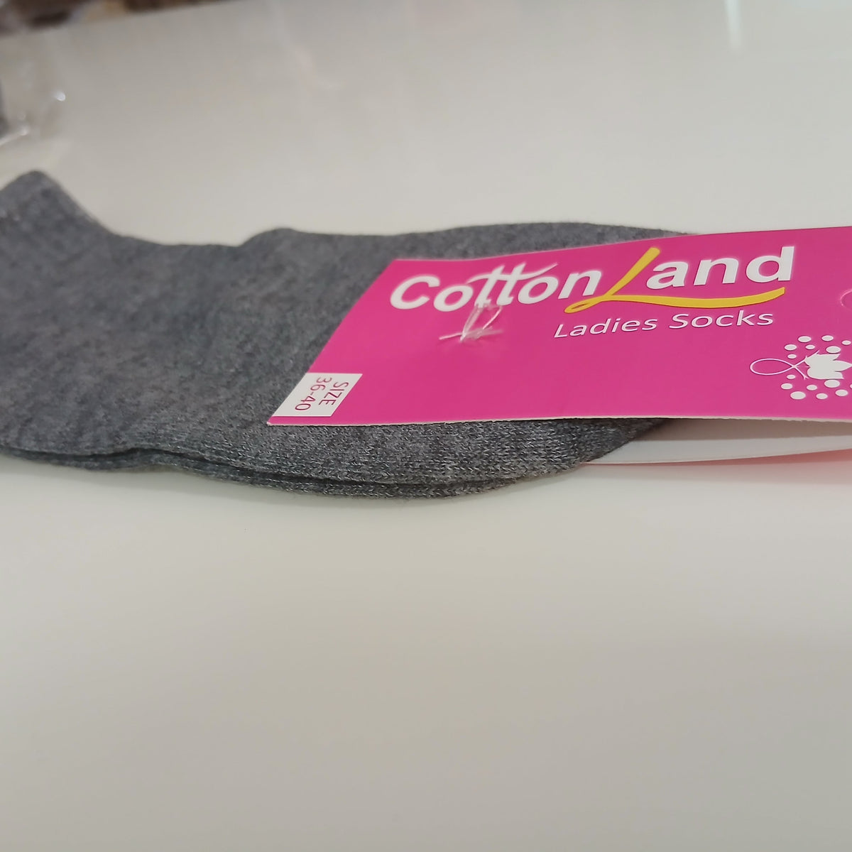 Grey Cotton Socks | Size 36–40