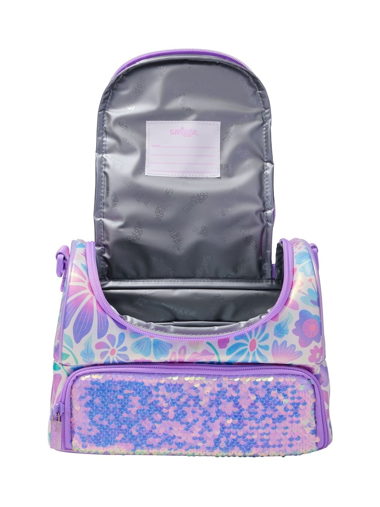 Smiggle Lunch Bag Bloom Flowers Shoulder Strap 25x16x15cm