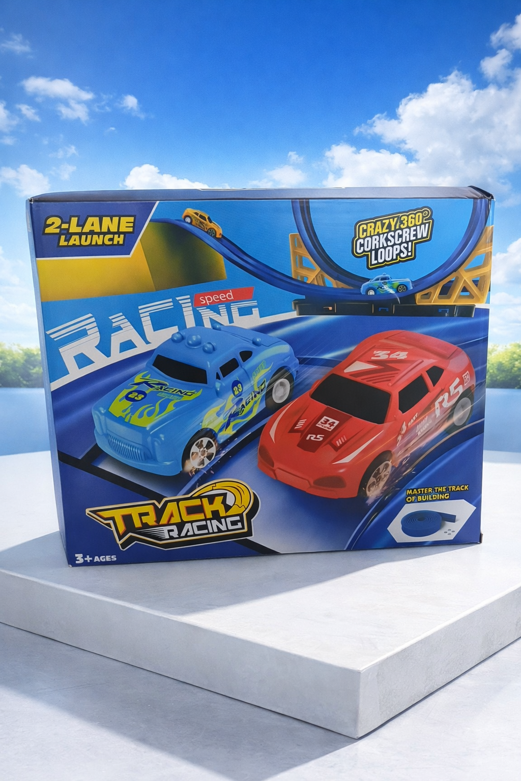 Track Racing 2-Lane Launch Car Track Set