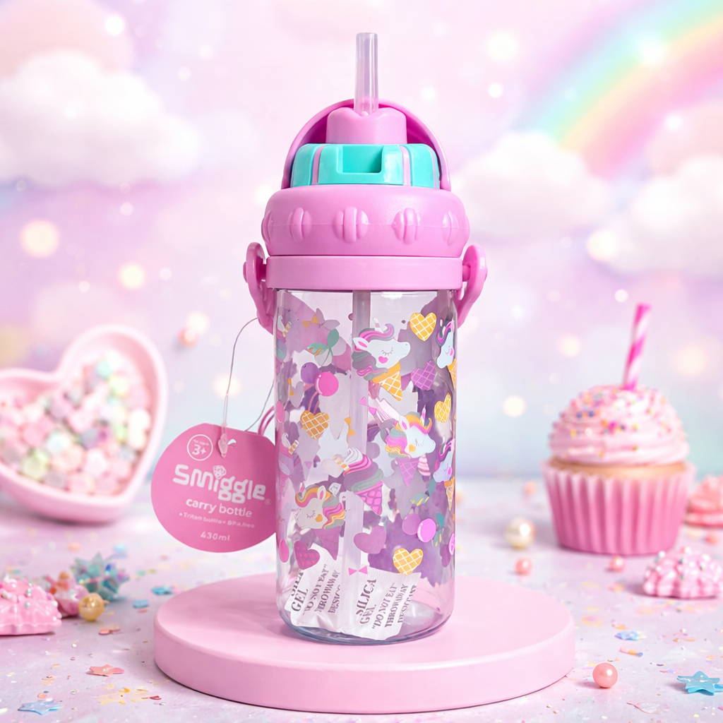 Smiggle Water Bottle – Unicorn Ice Cream | 400ml