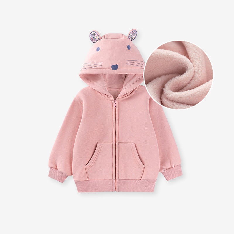 Kids’ Fleece Bunny Hoodie Jacket | 2–7Y