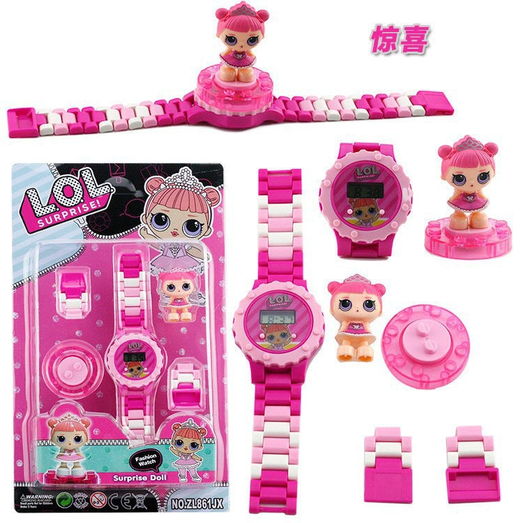 Kids Character Building Block Watch Set