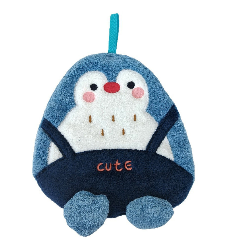Cute Animal Coral Microfiber Hanging Hand Towel 23x19cm