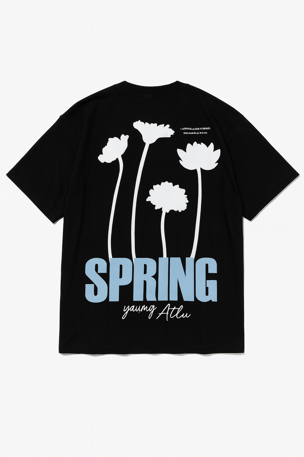 Black Spring Print T-Shirt | M