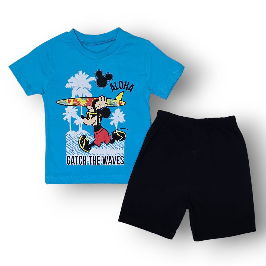 Boys’ Cotton Mickey Mouse Outfit / 9M